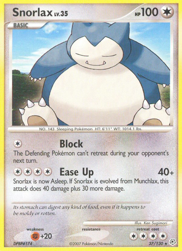 Snorlax (37/130) [Diamond & Pearl: Base Set] | Cracking-Singles