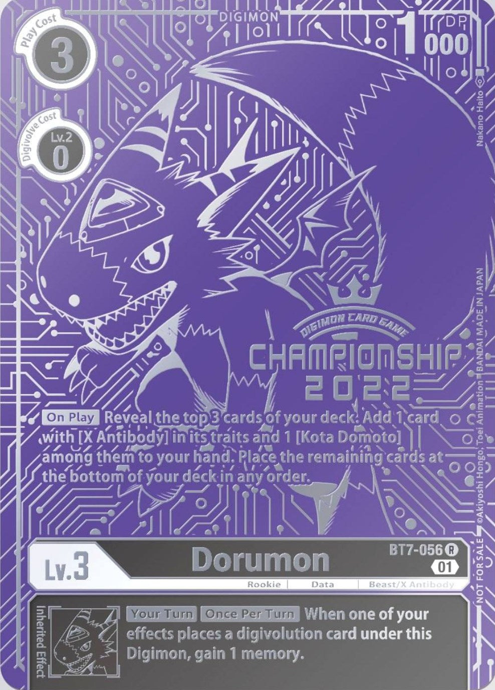 Dorumon [BT7-056] (2022 Championship Finals Top 16) [Next Adventure Promos] | Cracking-Singles