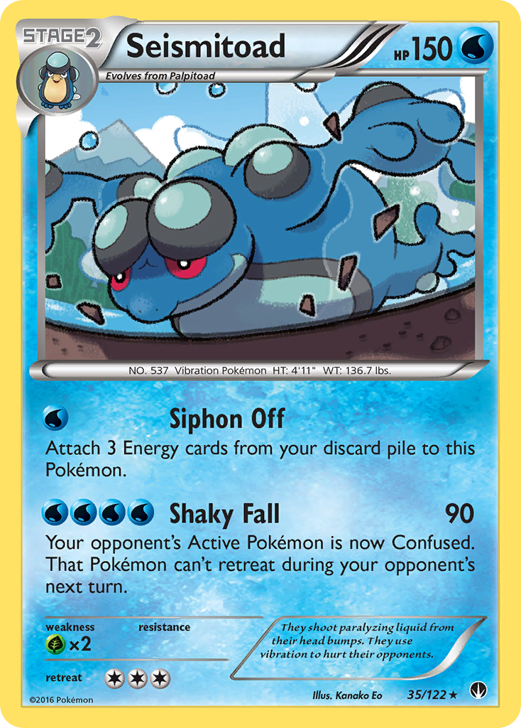 Seismitoad (35/122) [XY: BREAKpoint] | Cracking-Singles