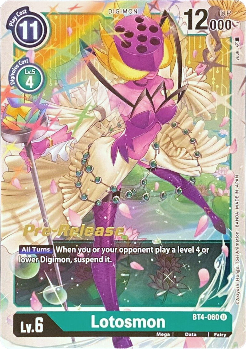 Lotosmon [BT4-060] [Great Legend Pre-Release Promos] | Cracking-Singles