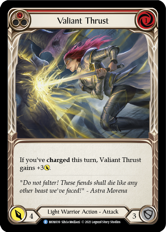 Valiant Thrust (Red) [MON039] 1st Edition Normal | Cracking-Singles