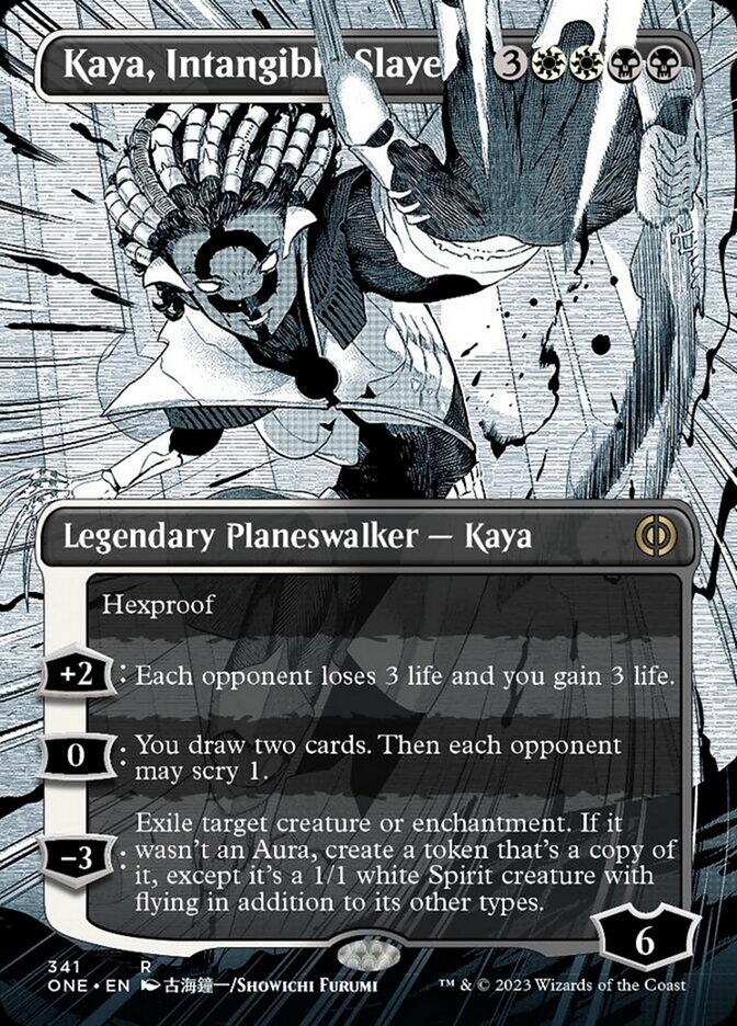 Kaya, Intangible Slayer (Borderless Manga) [Phyrexia: All Will Be One] | Cracking-Singles