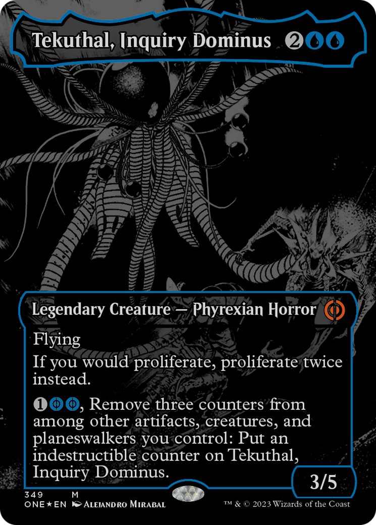 Tekuthal, Inquiry Dominus (Oil Slick Raised Foil) [Phyrexia: All Will Be One] | Cracking-Singles