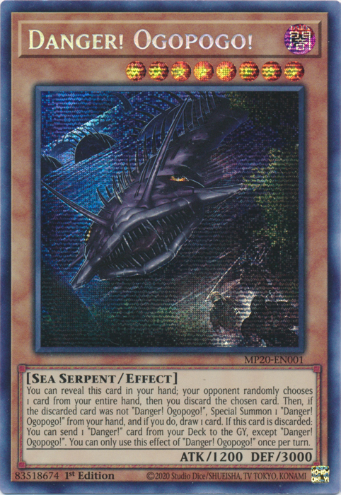 Danger! Ogopogo! [MP20-EN001] Prismatic Secret Rare | Cracking-Singles