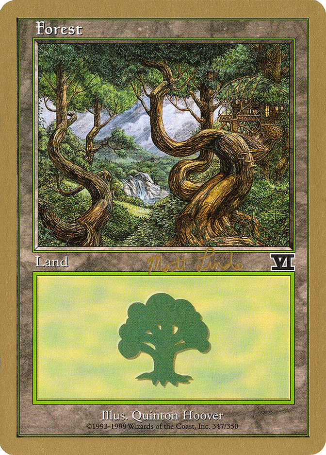 Forest (ml347b) (Matt Linde) [World Championship Decks 1999] | Cracking-Singles