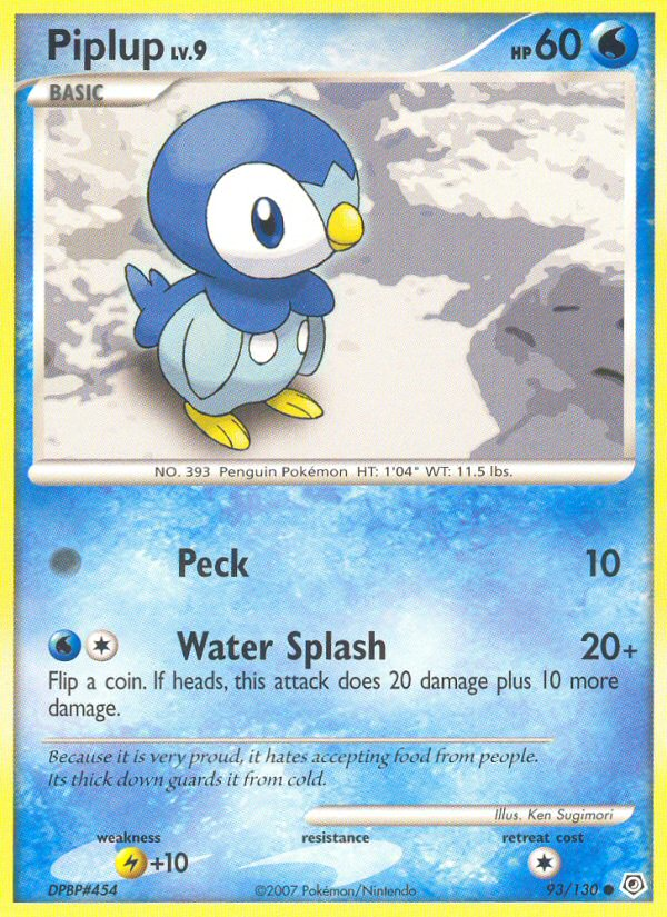 Piplup (93/130) [Diamond & Pearl: Base Set] | Cracking-Singles