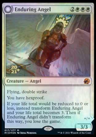 Enduring Angel // Angelic Enforcer [Innistrad: Midnight Hunt Prerelease Promos] | Cracking-Singles