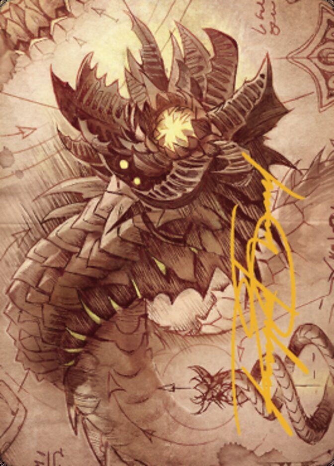 Wurmcoil Engine Art Card (Gold-Stamped Signature) [The Brothers' War Art Series] | Cracking-Singles