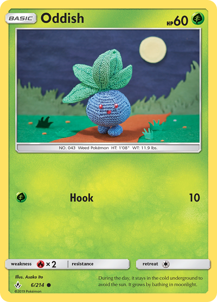 Oddish (6/214) [Sun & Moon: Unbroken Bonds] | Cracking-Singles