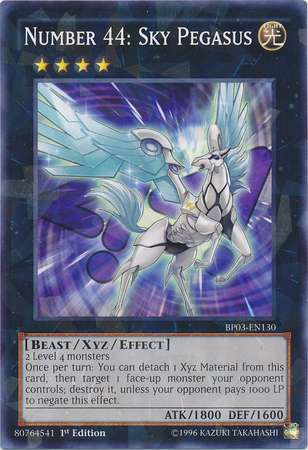 Number 44: Sky Pegasus [BP03-EN130] Shatterfoil Rare | Cracking-Singles