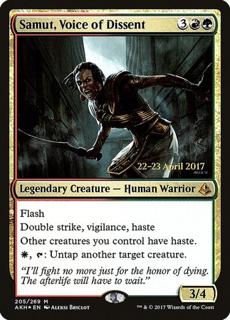 Samut, Voice of Dissent [Amonkhet Prerelease Promos] | Cracking-Singles