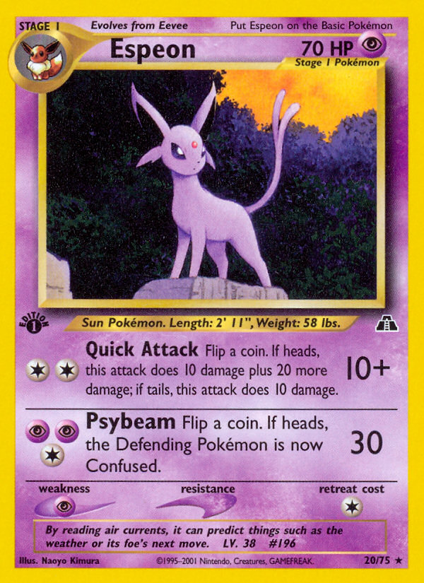 Espeon (20/75) [Neo Discovery 1st Edition] | Cracking-Singles