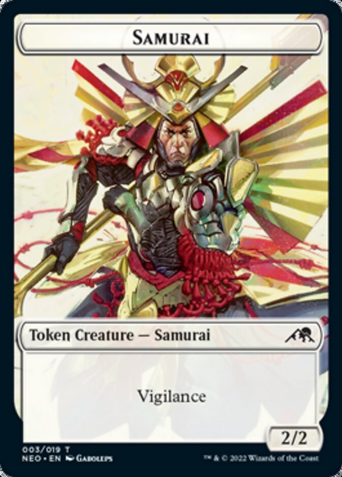 Samurai // Mechtitan Double-sided Token [Kamigawa: Neon Dynasty Tokens] | Cracking-Singles