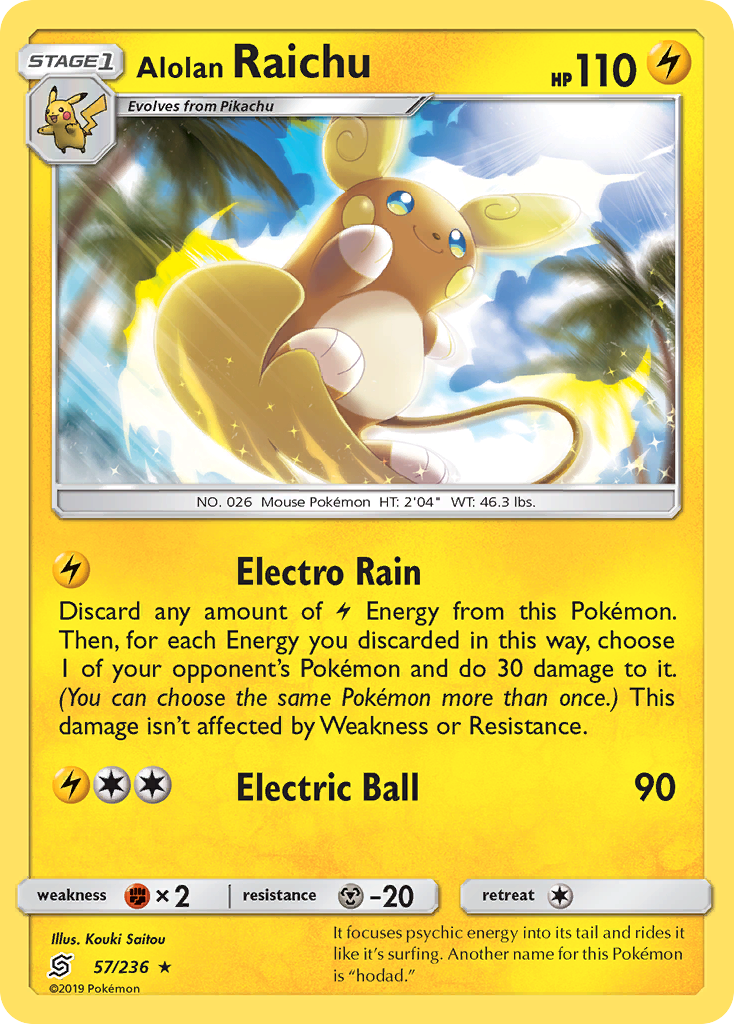 Alolan Raichu (57/236) [Sun & Moon: Unified Minds] | Cracking-Singles