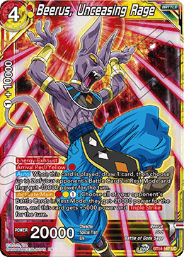 Beerus, Unceasing Rage (BT14-147) [Cross Spirits] | Cracking-Singles