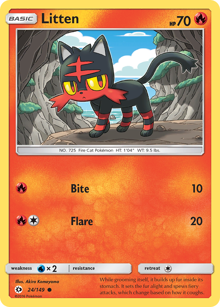 Litten (24/149) [Sun & Moon: Base Set] | Cracking-Singles