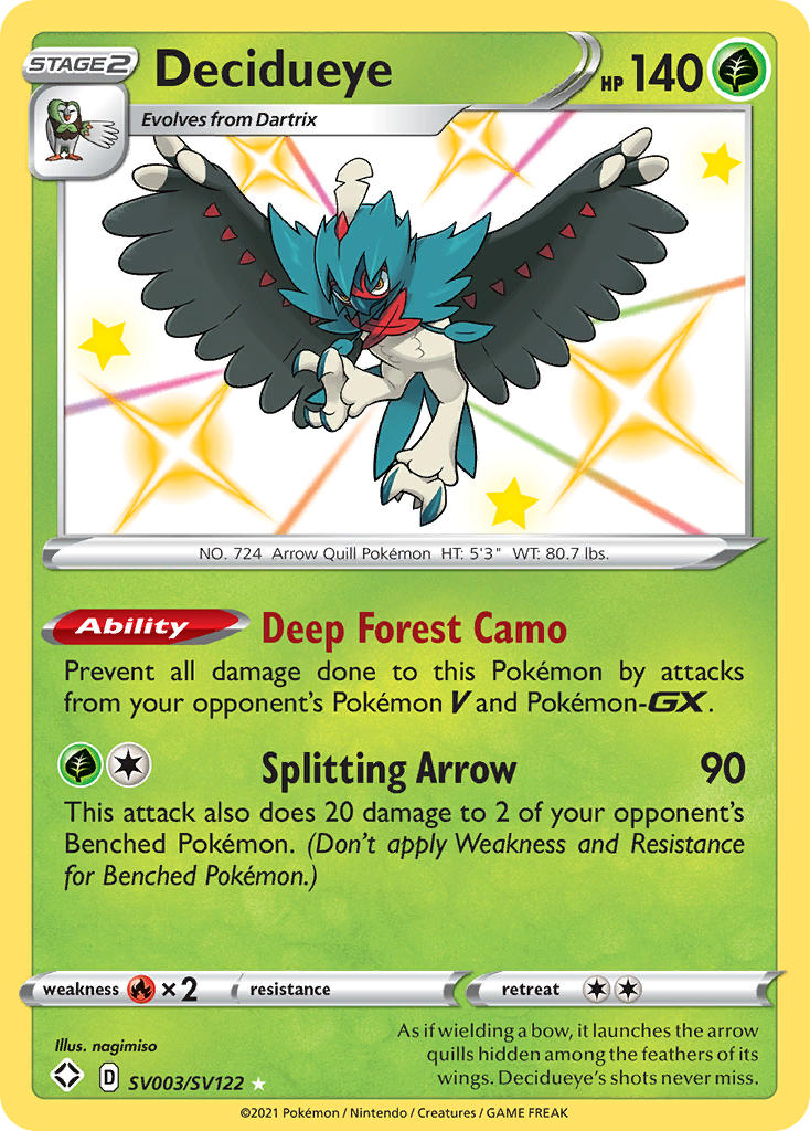 Decidueye (SV003/SV122) [Sword & Shield: Shining Fates] | Cracking-Singles