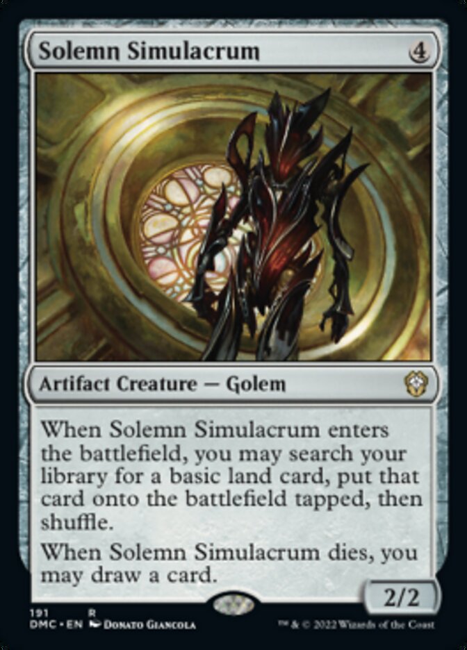 Solemn Simulacrum [Dominaria United Commander] | Cracking-Singles