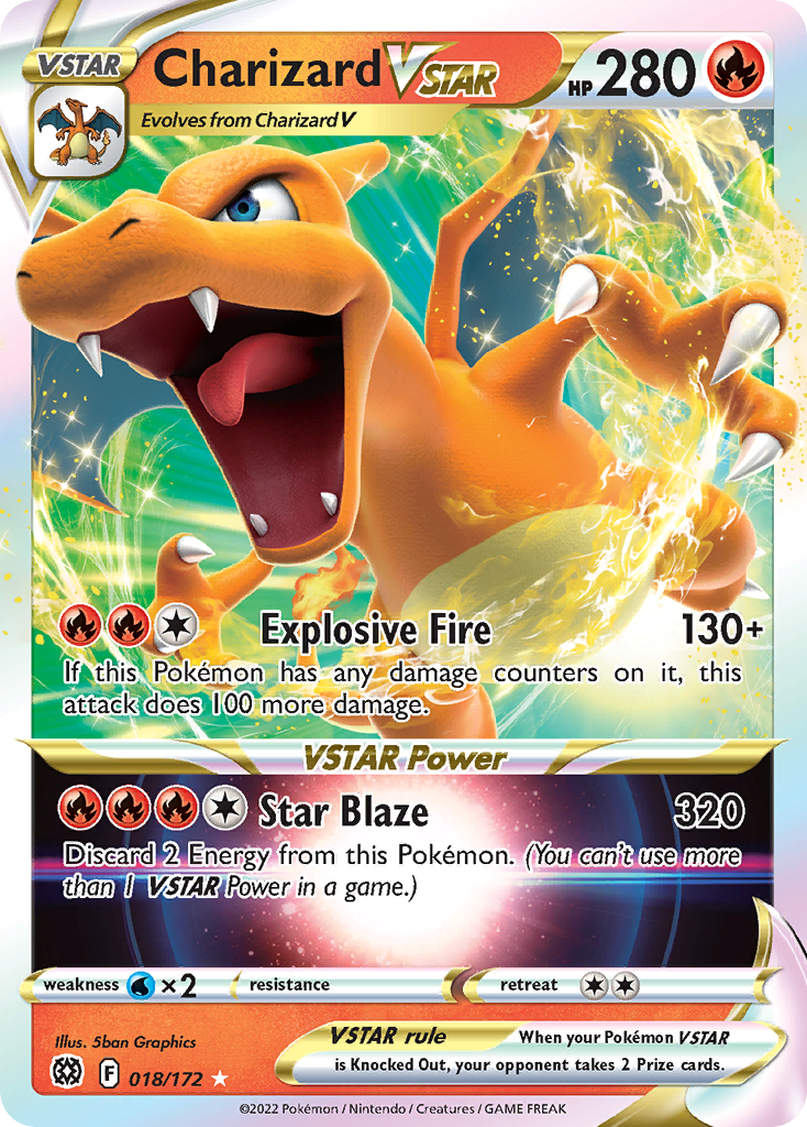 Charizard VSTAR (018/172) (Jumbo Card) [Sword & Shield: Brilliant Stars] | Cracking-Singles