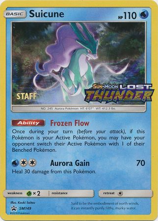 Suicune (SM149) (Staff Prerelease Promo) [Sun & Moon: Black Star Promos] | Cracking-Singles