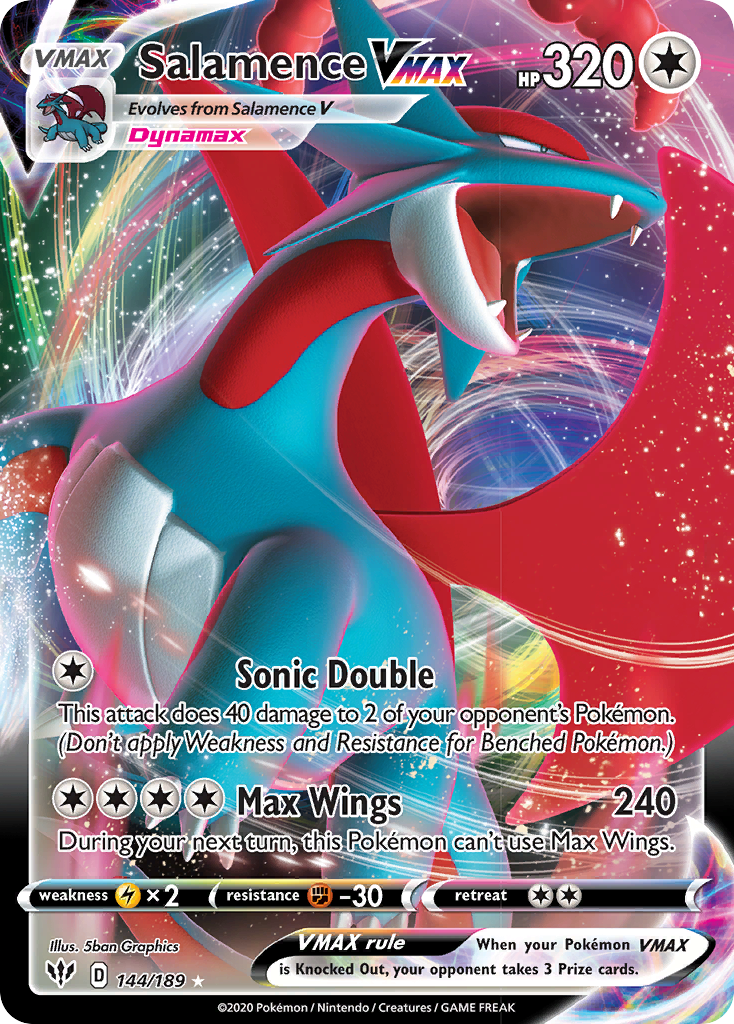 Salamence VMAX (144/189) [Sword & Shield: Darkness Ablaze] | Cracking-Singles