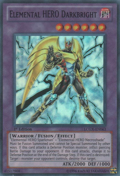 Elemental HERO Darkbright [LCGX-EN063] Super Rare | Cracking-Singles