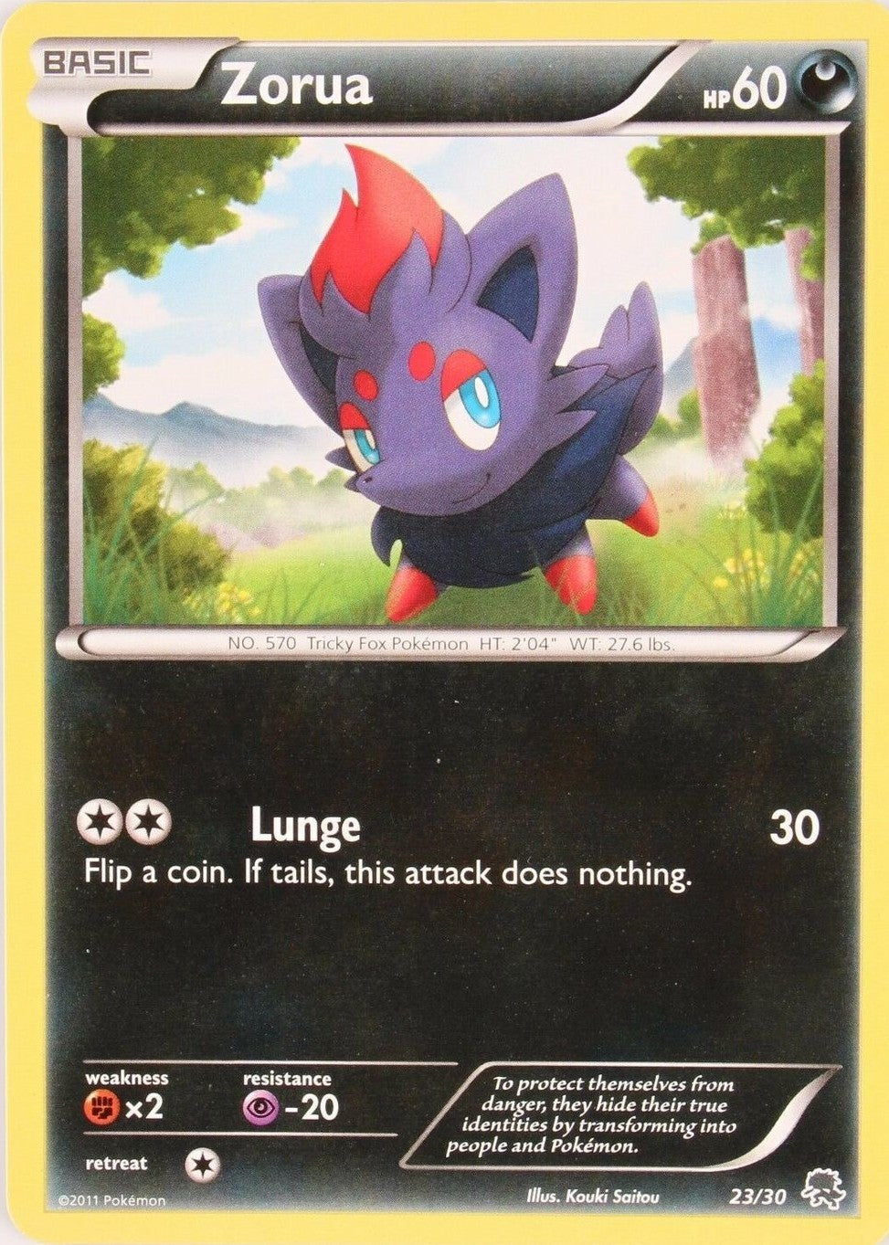 Zorua (23/30) [Black & White: Trainer Kit - Zoroark] | Cracking-Singles