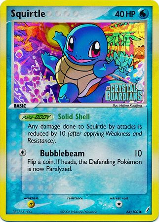 Squirtle (64/100) (Stamped) [EX: Crystal Guardians] | Cracking-Singles