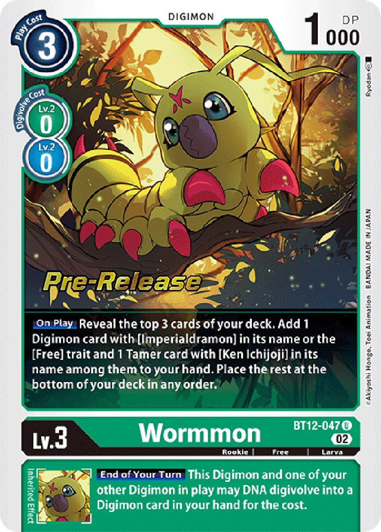 Wormmon [BT12-047] [Across Time Pre-Release Cards] | Cracking-Singles