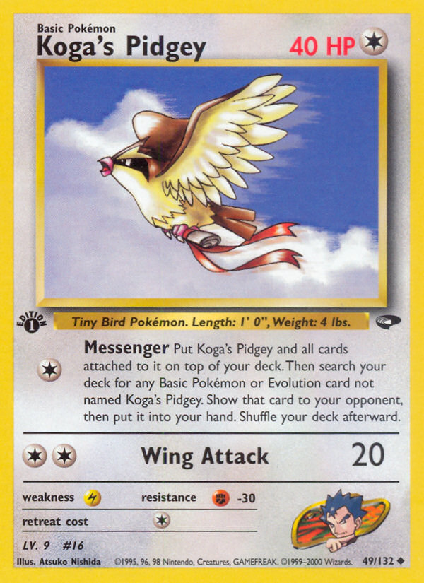 Koga's Pidgey (49/132) [Gym Challenge 1st Edition] | Cracking-Singles