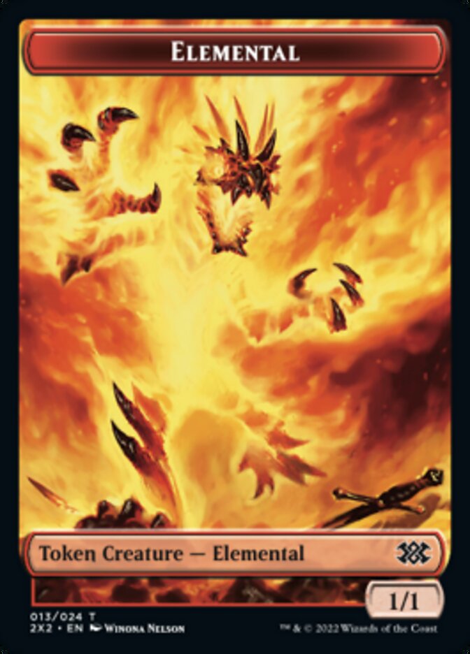 Elemental // Soldier Double-sided Token [Double Masters 2022 Tokens] | Cracking-Singles