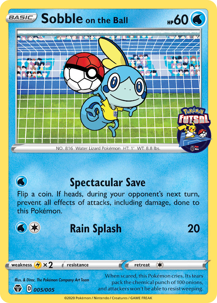 Sobble on the Ball (005/005) [Pokemon Futsal Collection] | Cracking-Singles