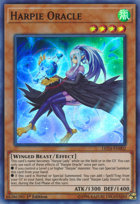 Harpie Oracle [LED4-EN002] Super Rare | Cracking-Singles