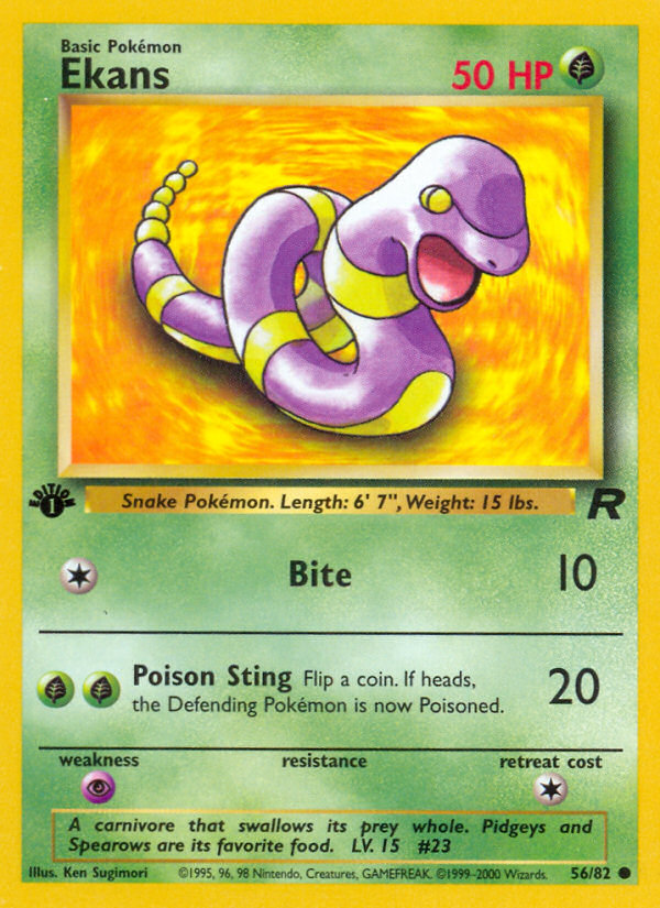 Ekans (56/82) [Team Rocket 1st Edition] | Cracking-Singles