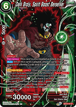 Dark Broly, Spirit Boost Berserker (Starter Deck - Darkness Reborn) (SD16-03) [Cross Spirits] | Cracking-Singles