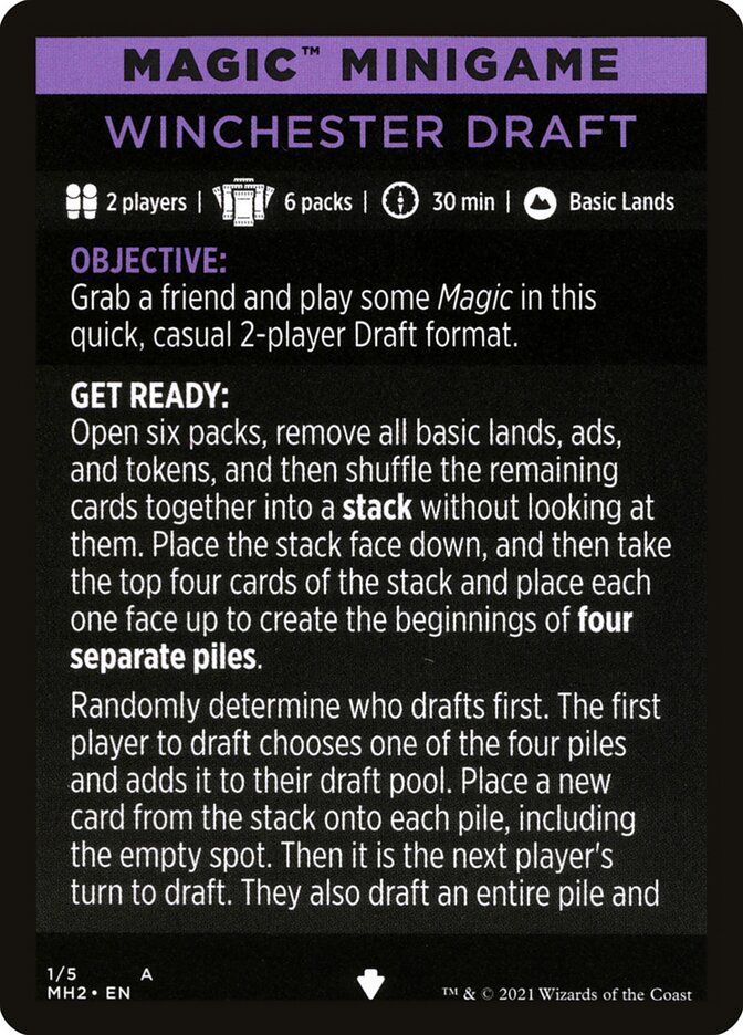 Winchester Draft (Magic Minigame) [Modern Horizons 2 Minigame] | Cracking-Singles