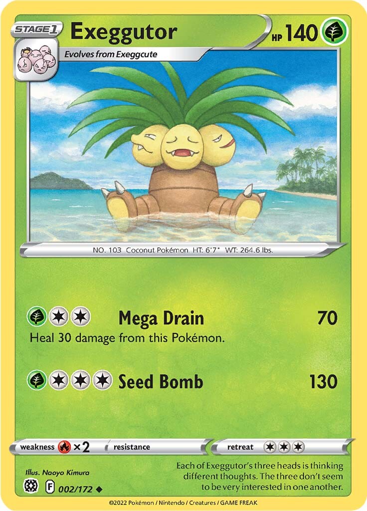 Exeggutor (002/172) [Sword & Shield: Brilliant Stars] | Cracking-Singles