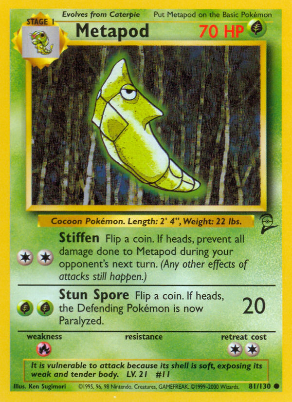 Metapod (81/130) [Base Set 2] | Cracking-Singles