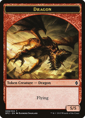 Dragon Token [Battle for Zendikar Tokens] | Cracking-Singles