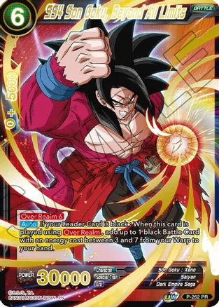 SS4 Son Goku, Beyond All Limits (Gold Stamped) [P-262] | Cracking-Singles