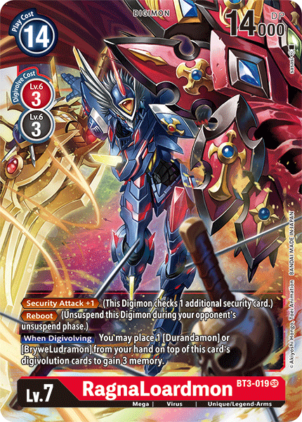 RagnaLoardmon [BT3-019] [Release Special Booster Ver.1.5] | Cracking-Singles