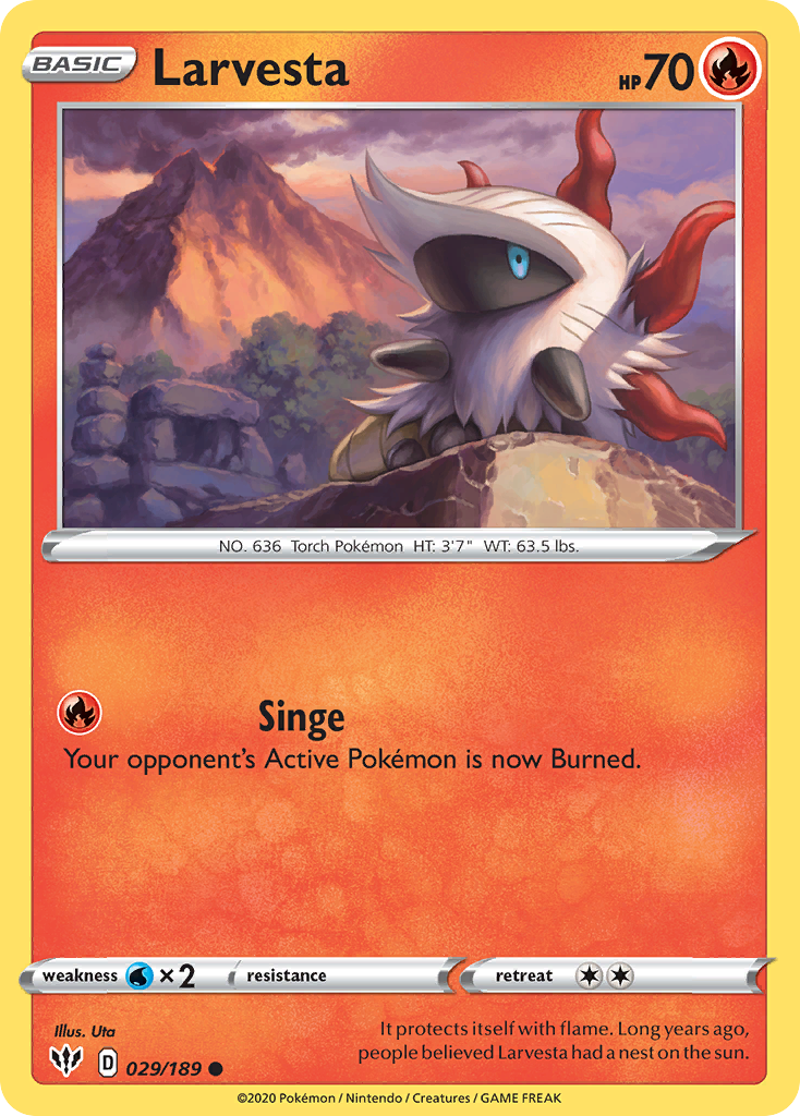 Larvesta (029/189) [Sword & Shield: Darkness Ablaze] | Cracking-Singles