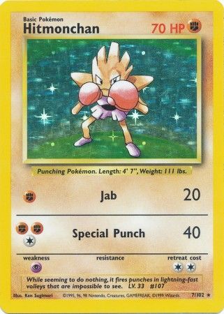 Hitmonchan (7/102) [Base Set Unlimited] | Cracking-Singles