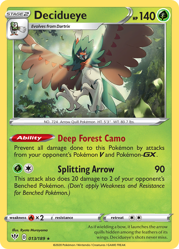 Decidueye (013/189) [Sword & Shield: Darkness Ablaze] | Cracking-Singles