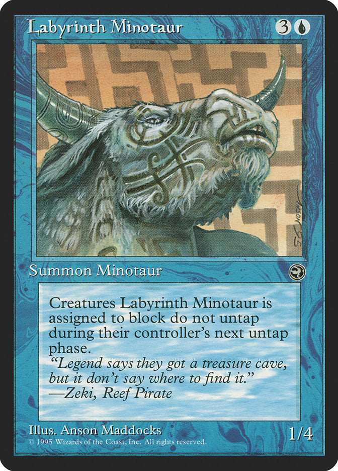 Labyrinth Minotaur (Zeki Flavor Text) [Homelands] | Cracking-Singles