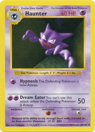 Haunter (29/102) [Base Set Shadowless Unlimited] | Cracking-Singles