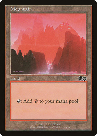 Mountain (343) [Urza's Saga] | Cracking-Singles