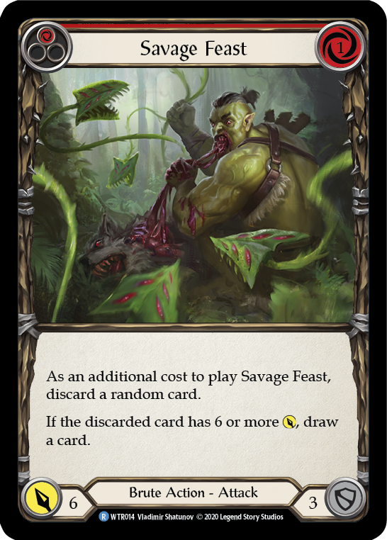 Savage Feast (Red) [WTR014] Unlimited Edition Rainbow Foil | Cracking-Singles