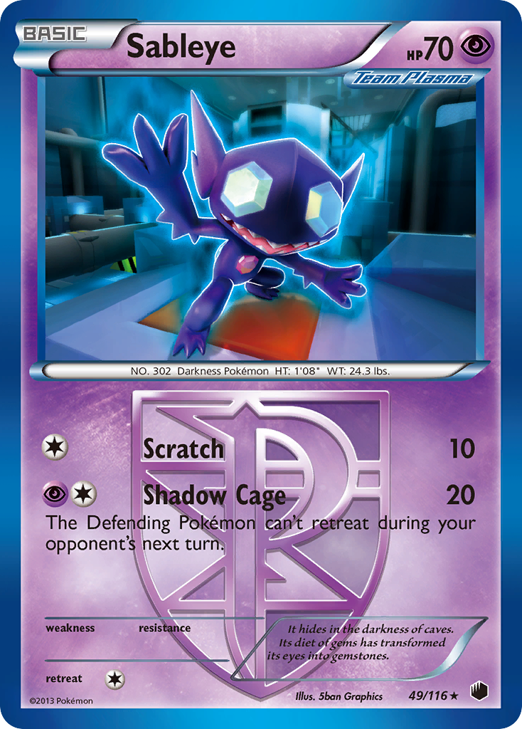 Sableye (49/116) [Black & White: Plasma Freeze] | Cracking-Singles