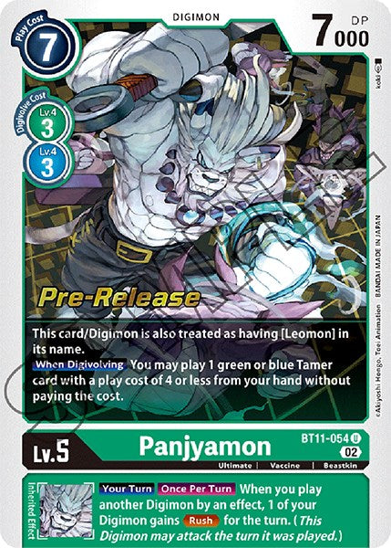 Panjyamon [BT11-054] [Dimensional Phase Pre-Release Promos] | Cracking-Singles